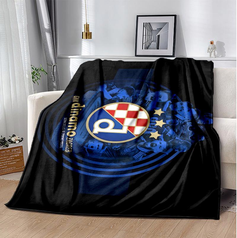 Dinamo Zagreb Flannel Blanket Soft Warm All-Season Throw, Design for Camping, Car Travel, Hiking Sofa, Bed, Office Perfect Gift for Parties