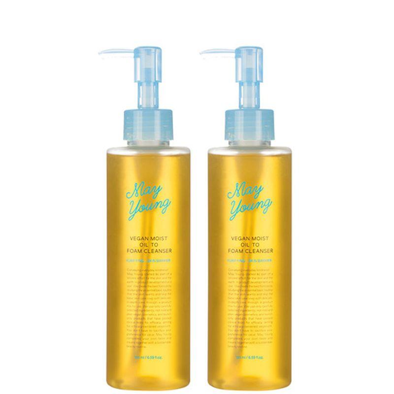 Mayyoung Vegan Moist Cleansing Oil to Foam Cleanser 195ml x 2 2 cleansing oil-to-foam products