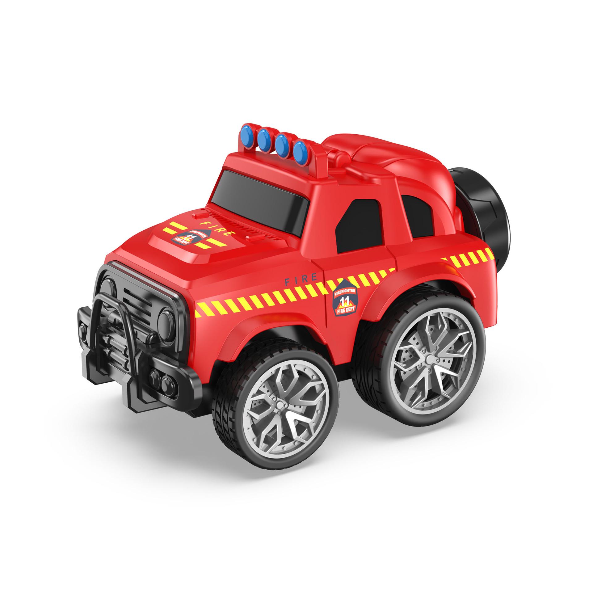 Douyin Kids Inertial Pull-Back Stunt Police Jeep Toy
