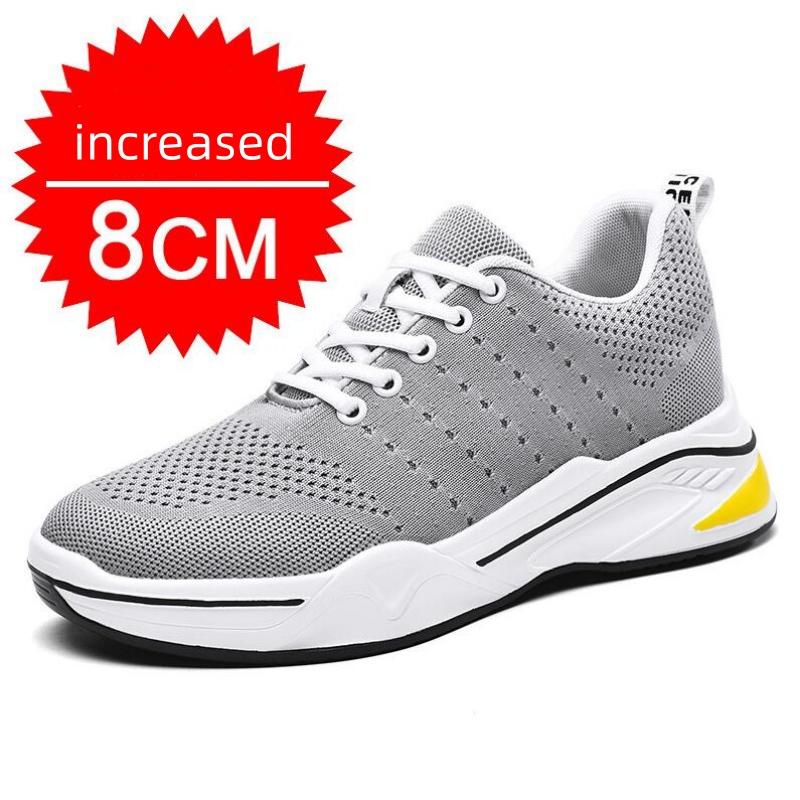 Fashion Elevator Shoes Men Sneakers Height Increasing Shoes Leisure Sports Casual Taller Shoes Man Increase Shoes Insole 8cm