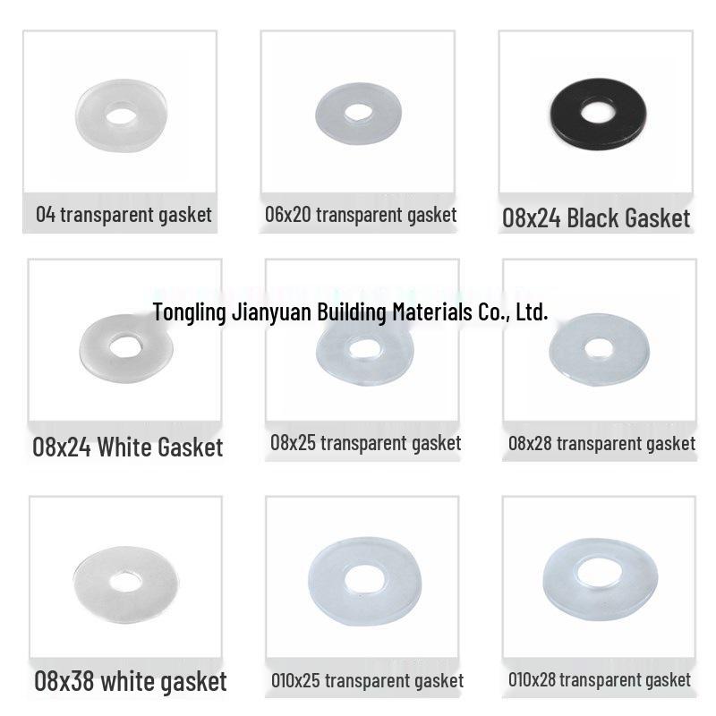 

Transparent High-Temperature Resistant Silicone Seal Ring - Black Nylon Washer and Thickened Soft Rubber Gasket
