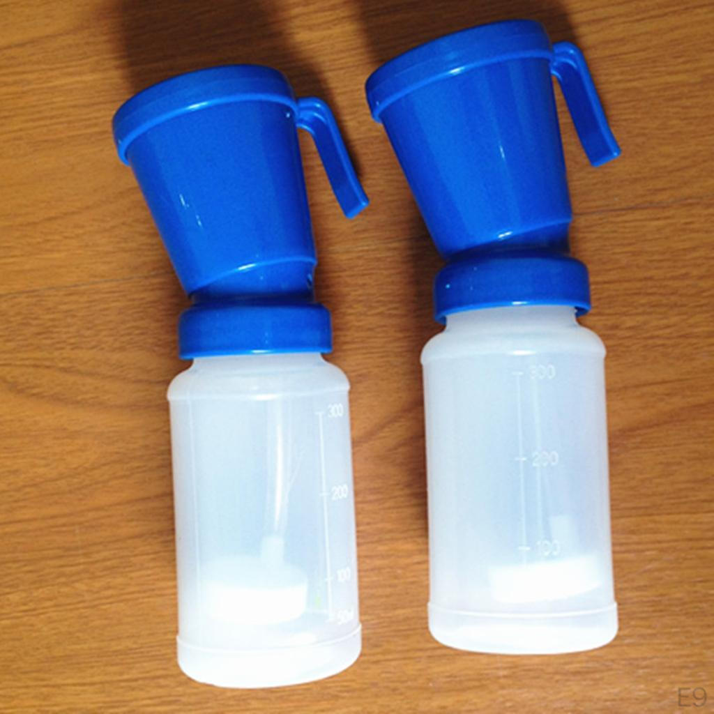 300 ml Plastic Teat Dip Cup for Cow Goat Sheep Nipple Cleaning Disinfection