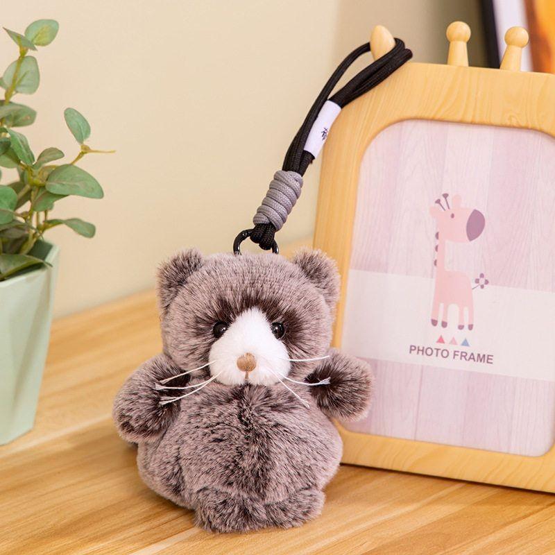 Rabbit Animal Panda Plush Doll Keychain With Pp Cotton Filling For Idea Gift