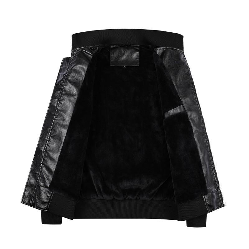 Кожаная куртка мужская облегающая корейская версия весна-осень молодежная весенняя модная — фото 2