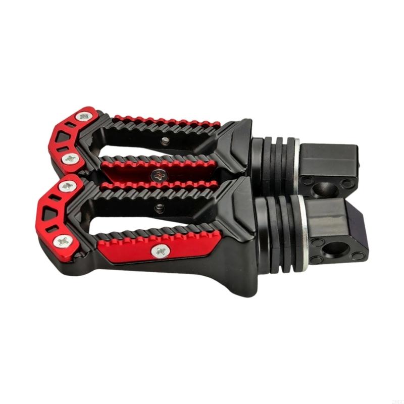 28GC Pair Ergonomic Motorcycle Passenger Foot Pegs Weather Resistant Aluminum & New Moon Footpegs for Long Lasting Use