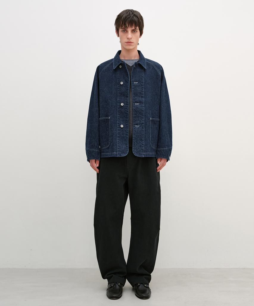 INSILENCE Peach Denim Chore Jacket Indigo