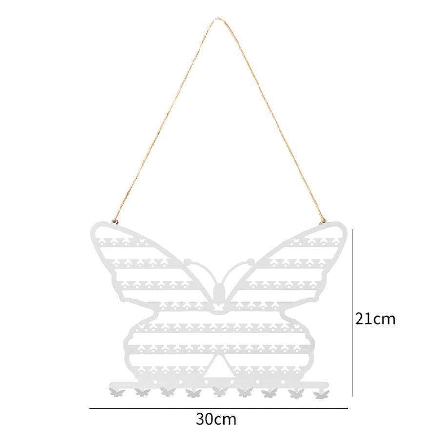 Butterfly Shape Wall Mounted Jewelry Rack Jewelry Hanging Rack for Necklaces Earrings Bracelets Display and Storage Black