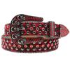 Punk European-American Skull Rhinestone Hip Hop Belt