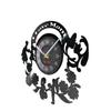 I Love Mom Wall Sign Wall Clock Mom Day Vintage Vinyl Record Wall Clock Mother and Kids with Flowers Home Decor Mothers Day Gift
