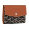 Saint-Gabriel Dreifach faltbares Design Druckknopfverschluss Ine Canvas Vauzelles Kalbsleder Geldbörse Unisex Geldbörse Braun STGABRPMLTY-01CL03P