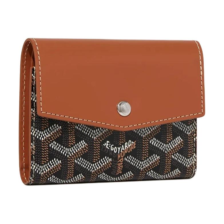 

Goyard Saint-Gabriel Tri-Fold Design Snap Closure Ine Canvas Vauzelles Calfskin Wallet Unisex Wallet Brown STGABRPMLTY-01CL03P Shopping Bag Set(Basic Set+Shopping Bag)