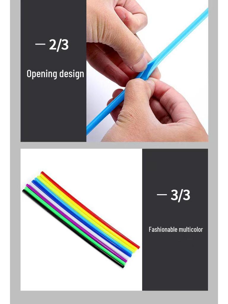 Motorcycle 24cm Colored Spoke Sleeves - 72 Pack, Eco-Friendly Radiation Decoration Strips