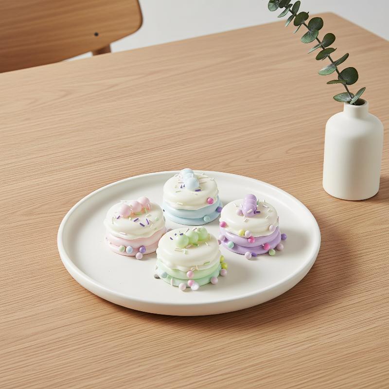 Slow Rising Simulation Cake Fidget Toys Soft Colorful Stress Relief Squeeze Toys For Kids Birthday Gifts