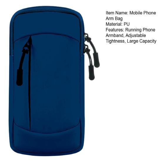Handy-Armtasche mit zwei Fächern, große Kapazität, Lauf-Armband, leicht, komfortable Passform, sichere Handy-Tasche für Sport