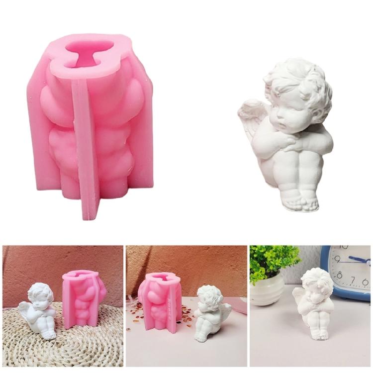 Silicone Molds Baby Little Boy Plasters Molds Casting Molds Ornament Molds Epoxy Resin Molds Craft Supplies