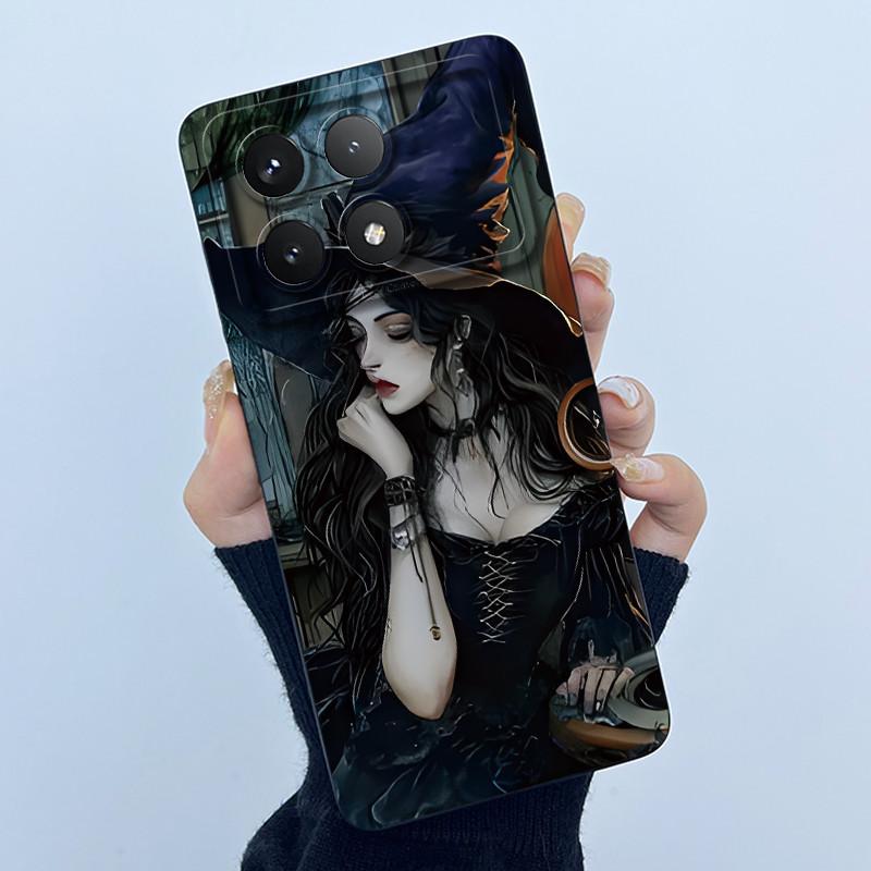 For Xiaomi Poco X6 Pro 5G Case Poco X6Pro Back Cover Fashion Simplicity Floral Soft Liquid Silicone Shell For PocoX6 Pro Fundas