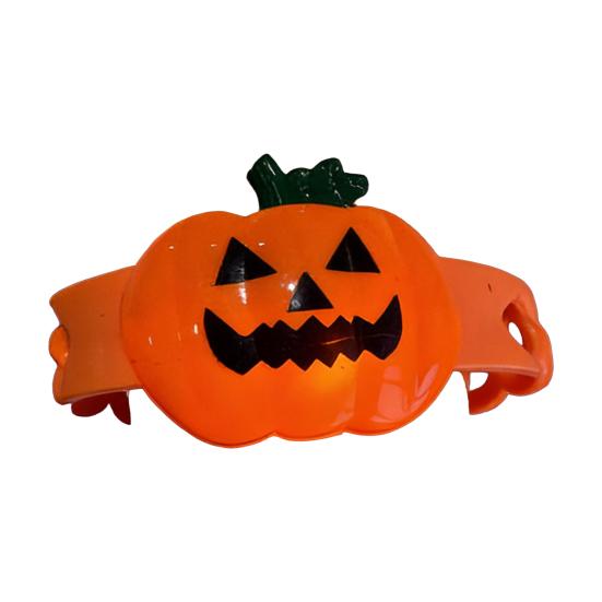 Halloween Wristband, LED Light Up Bracelets, Spooky Skull Eyeball Spider Pumpkin Wrist Bands for Halloween Party Supplies
