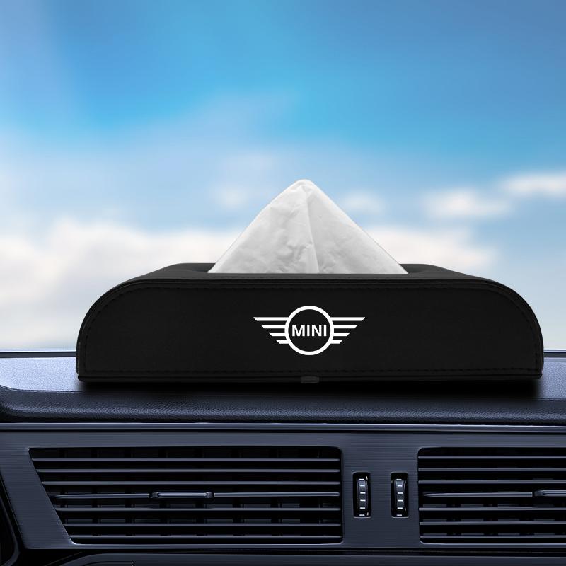 1Pcs Car Tissue Box Holder Armrest Box Storage Case Car Accessories For BMW Mini Cooper F54 F55 F56 R56 R60 SONE Roadster Clubman Coupe
