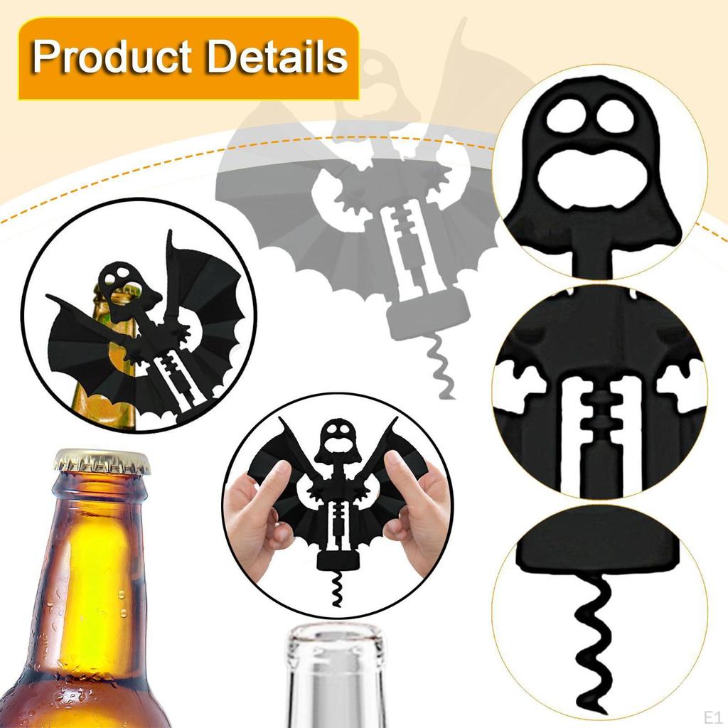 Bottle Opener Halloween Gift Stopper Pourer Bar Tool Gothic Spooky Corkscrew Beer Cap Remover for