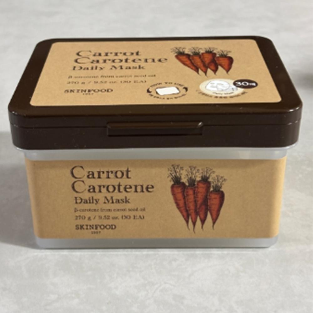 Skinfood Mască Zilnică cu Caroten din Morcov – Mască Tip Șervețel cu Extract de Morcov 30 buc (270 g)
