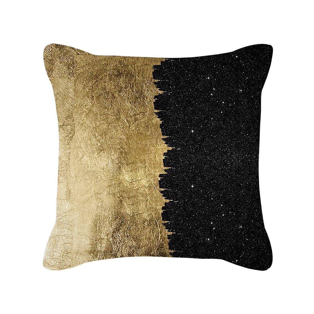Nordic Golden Geometric Love Print Sofa Interior Decoration Square Pillow Cushion Cover New Style