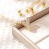 26-Letter Alphabet Pendant Necklace with Copper Clavicle Chain and Micro-Inlaid Zircon