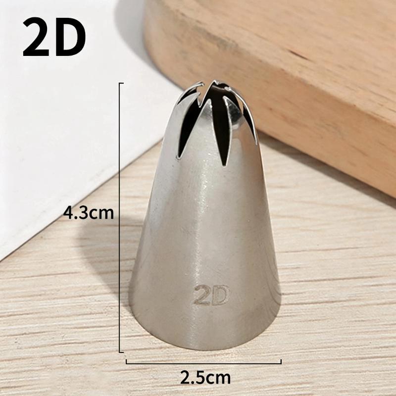 Food Grade Stainless Steel Piping Tip Large Pastry Nozzles Icing Piping Tips Cream Rose Cake Decorating Cupcak KitchenBakingTool