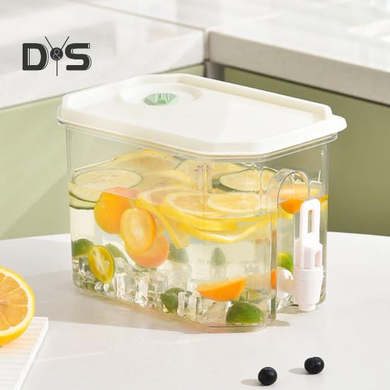 Drink Dispenser with Spigot 3.5L Cold Water Pitcher Beverage Liquid Drink Container for Fridge Lemonade Stand Juice Jug