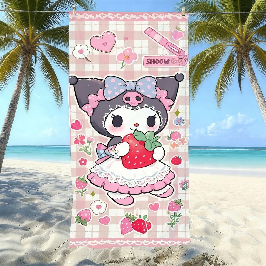 Cute Cartoon Printed Microfiber Beach Towel Quick Dry Bath Towel For Adults Kids Swimming