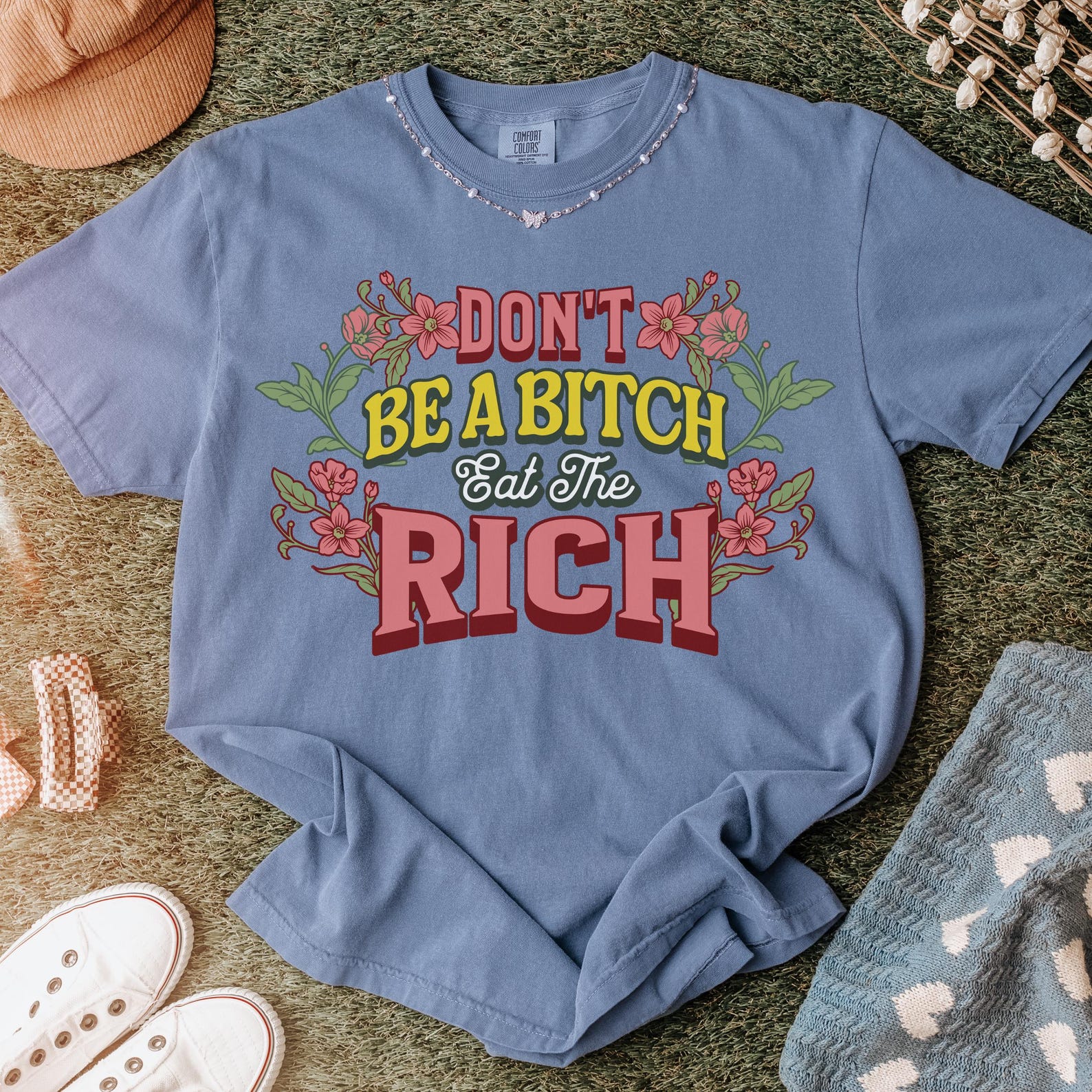 Eat the Rich Shirt | Feminist Political Graphic Tee, Anti Capitalist Clothing, Sarcastic Protest T-Shirt 3XL