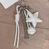 Handmade Star Key Ornament Alloy and PU Bowknot Key Holder Rope Key Accessories Suitable for Party or Room Decorating