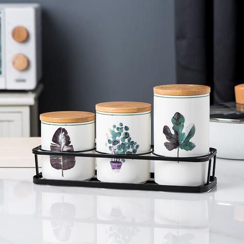 Food Grade Sealed Jar Ceramic Storage Jar Household Kitchen Grains Storage Jar Nut Tea Coffee Storage Box/collection Utensils