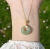 2024 Ruyi Ping An Kou Necklace: Hetian Jade Pendant - Chinese Style Gift for Girlfriend or Mother
