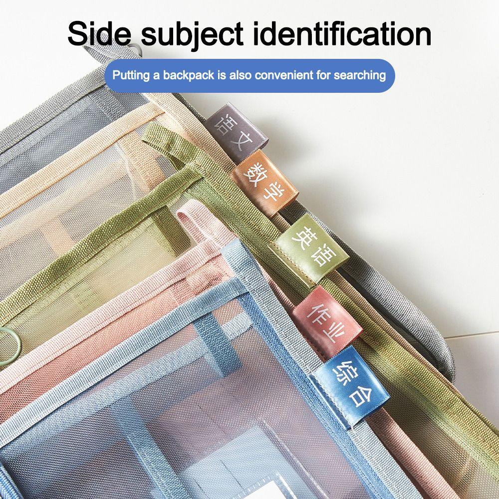 Transparente Netztasche mit Reißverschluss Große Kapazität Aufbewahrungstasche für Schreibwaren Schul- Bürobedarf