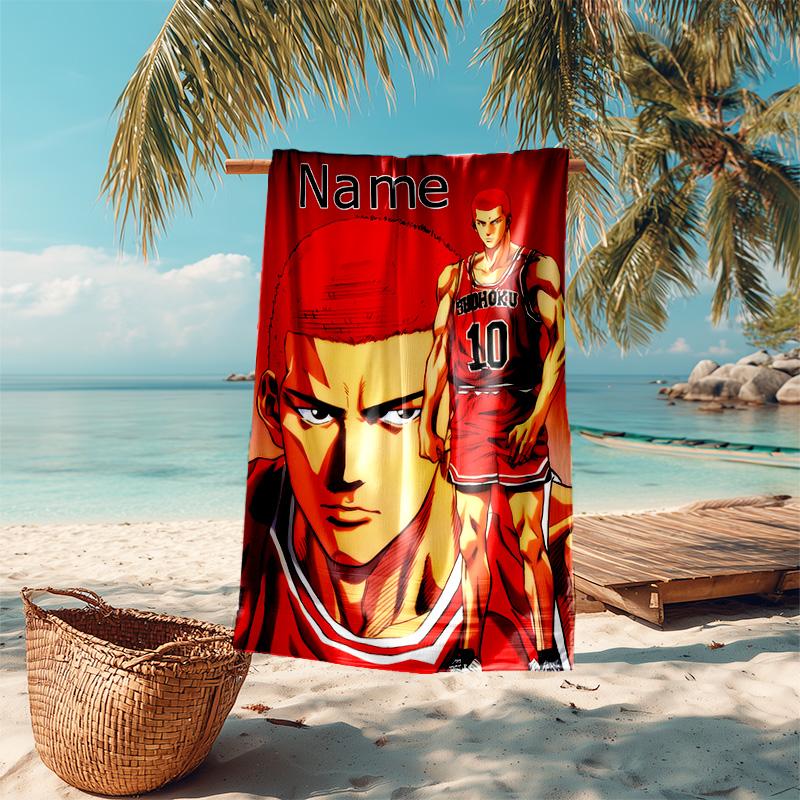 Personalized Customized Proof Beach Towel with Sakuragi Hanamichi Pattern - Soft, Absorbent,quick-drying,perfect Swimming,camping&bathing
