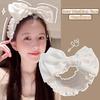 Double-layered Bow Headband Makeup Face Washing Tools Durable Washing Face Hairband Girls Gift