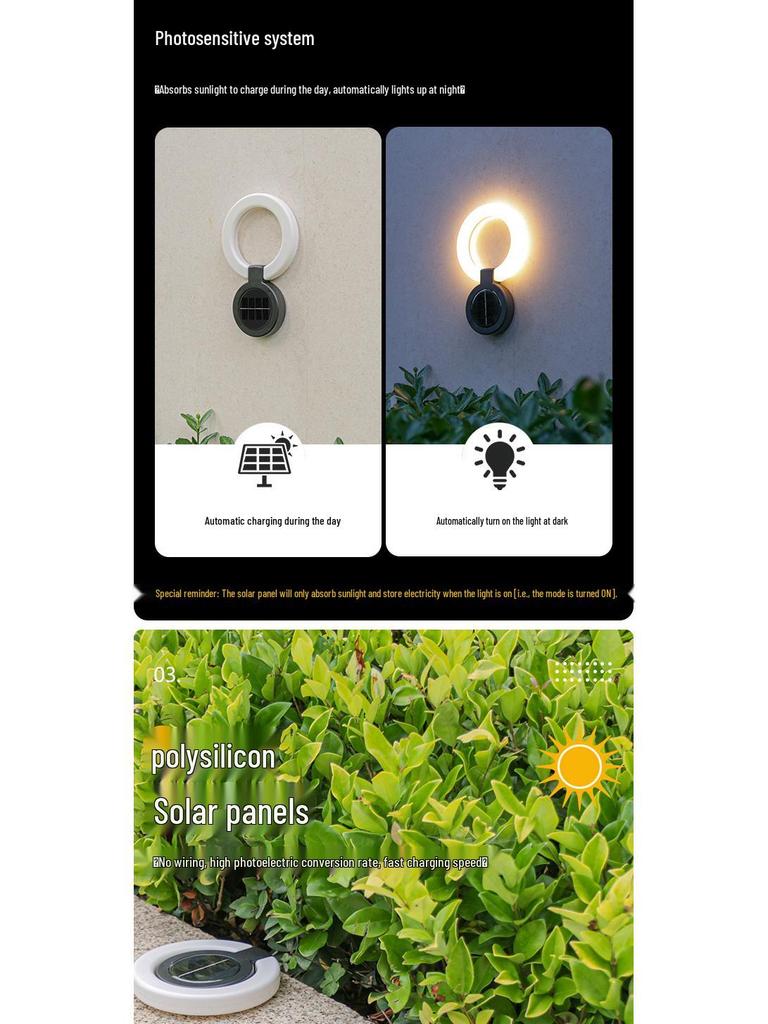 Waterproof Solar Garden Lights for Outdoor Balcony Decoration - Night Stairway and Step Atmosphere Lighting