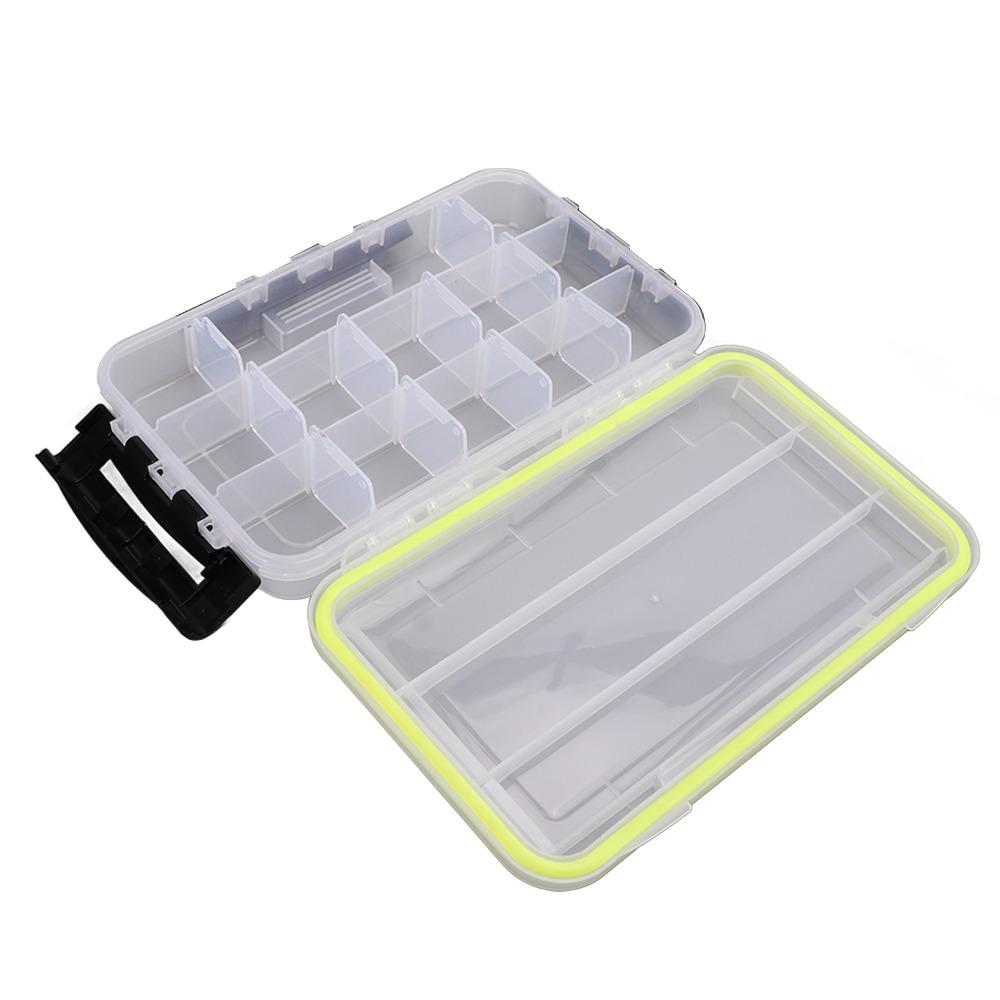 Transparent Lure Storage Box with Movable Dividers Fishing Organizer Box Lure Storage