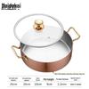 Maidekai Rose Gold 304 Stainless Steel Hotpot with Glass Lid