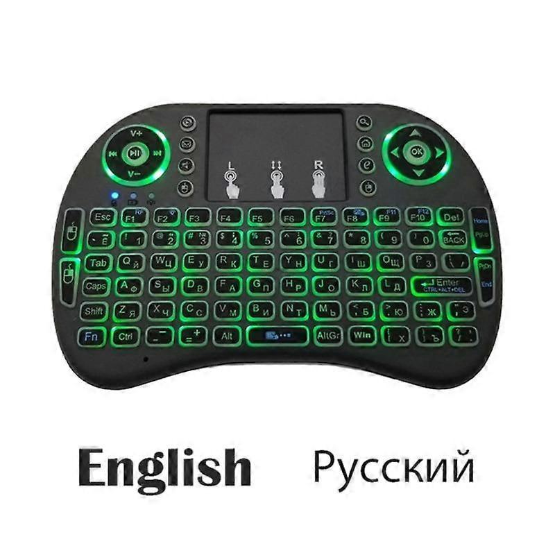 2,4G Air Maus mit Touchpad Tastatur i8 Englisch & Russisch Backlit Mini Drahtlose Tastatur für PC Android TV Box Mini Drahtlose Tastatur
