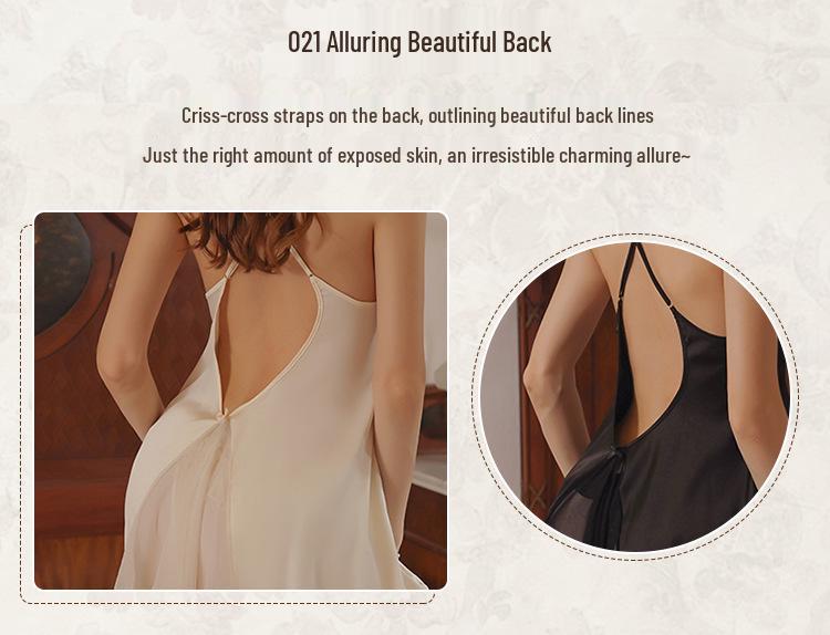 Enchanting Sheer Camisole Nightgown - Slimming & Alluring Homewear