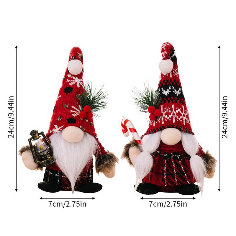 Pletená ozdoba trpaslíka Vánoční dekorace 2024 Panenka bez tváře Hračky Dárek Navidad Noel Vánoční dárek Šťastný nový rok 2025