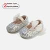 Sequin Crystal Princess Shoes: Soft Sole Leather Infant & Toddler Walking Shoes