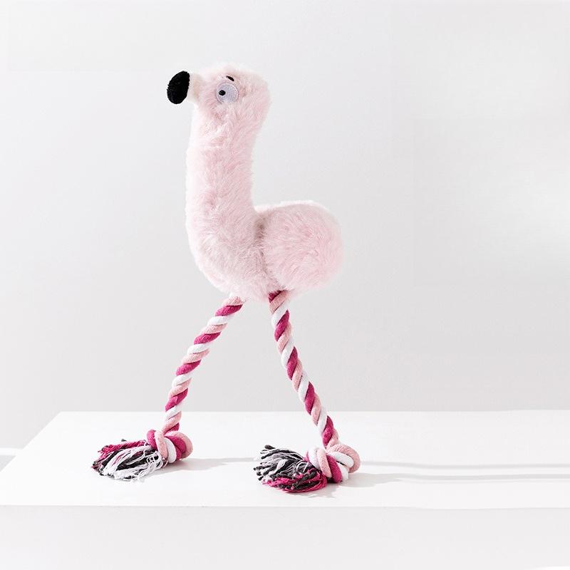 Plush Dog Sound Toy Squeaky Dog Toy Pet Interactive Tug of War Knot Bite-resistant Pet Toys Grinding Boredom with Pet Toys