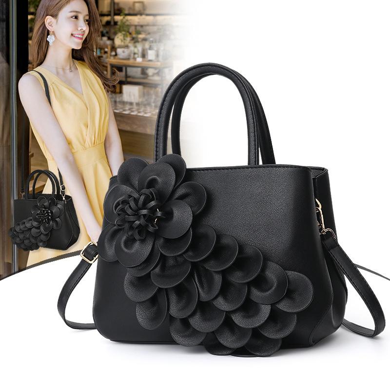 Women's Flower Handbag Shoulder Crossbody Bag,Cute Large Capacity Bag