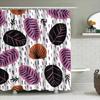 Modern Leaves Shower Curtain Waterproof Bathroom Decor Various Colors Available Perfect For Renters Small Bathrooms