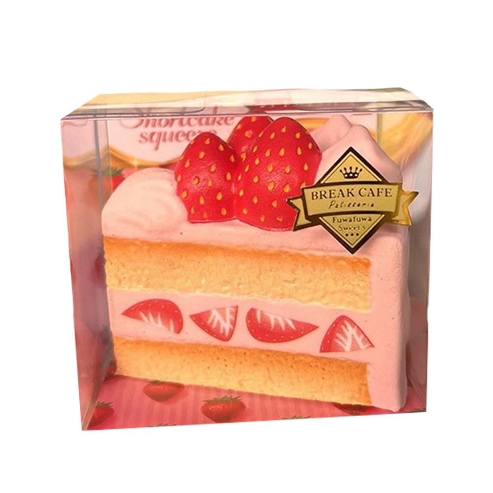 Cake Stress Toy Slow Rising Strawberry Cake Stress Reliever Hand Pinch Relaxation Toys For Kids Adults Students Office Workers