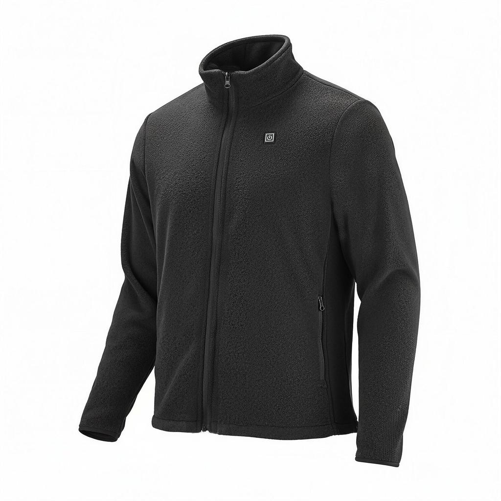 Heated Fleece Jacket for Men, Heated Sweatshirt with 7.4V 16000mAh Rechargeable Power Bank Pack, 6 Heating Zones, 3 Temp Levels, 3h/6h/10h Warmth, for