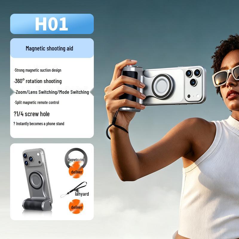Bluetooth Magnetic Selfie Stick & Stabilizer with Remote Control for Universal Phone Vlogging