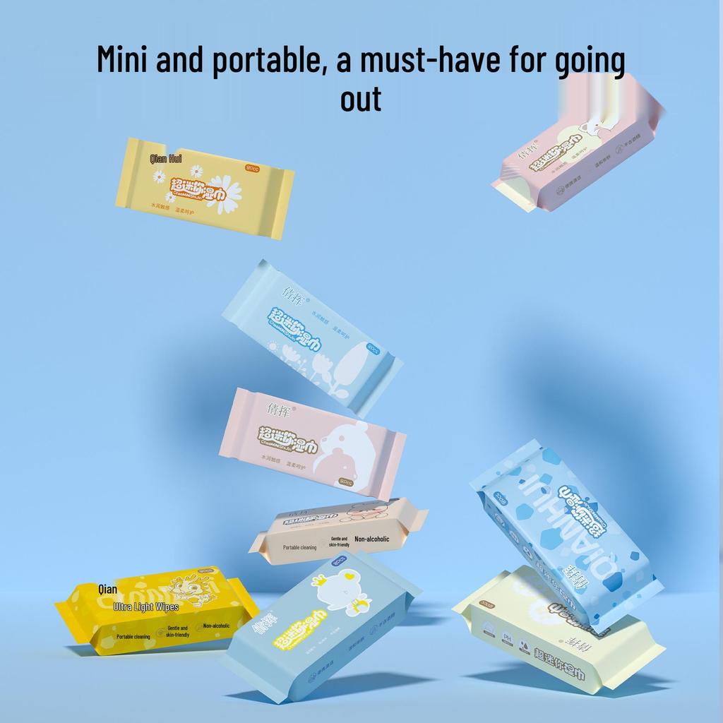 Portable Mini Baby Wipes: Disposable Hand & Mouth Cleaning for Infants & Toddlers